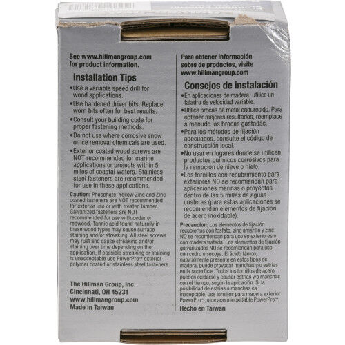 Hillman Power Pro Premium 305 Stainless Steel #8 X 1 3/4-In Wood Screw, 1-Lb