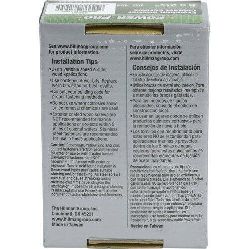 Hillman Power Pro Truss Head Star Drive Cabinet Screws, #8 x 2-1/2-In, 104-Pk