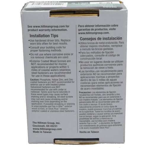 Hillman Deck Plus #10 X 3-In Deck Screws, 1-Lb