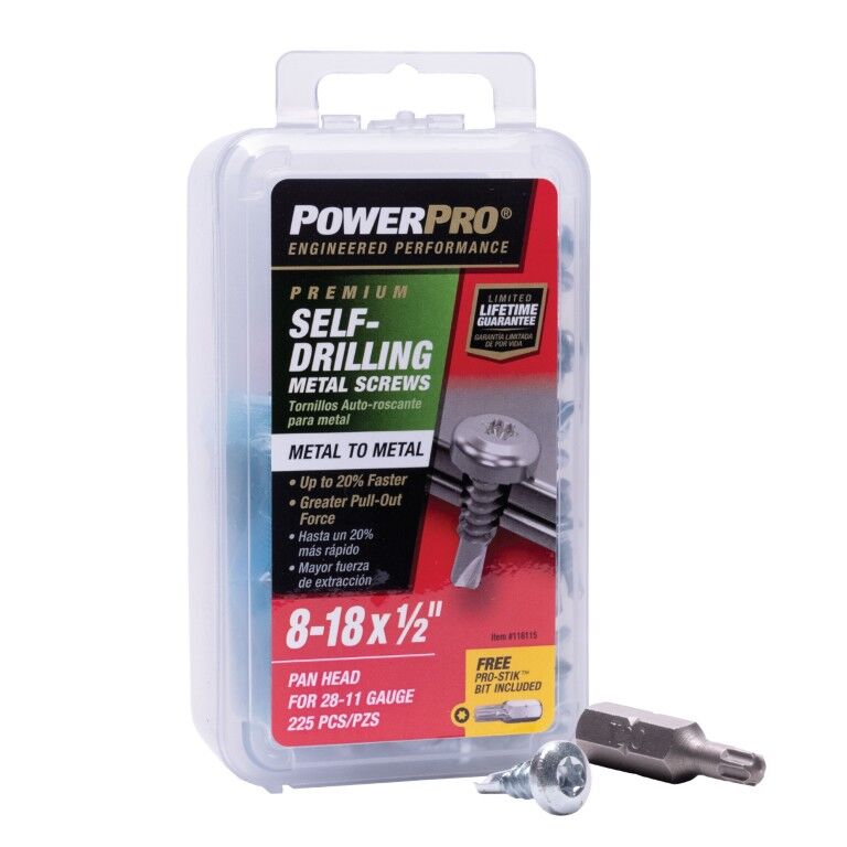 Hillman Power Pro Premium Star Drive Pan Sheet Metal Screws, #8 - 32 x 1/2-In, 225-Pc