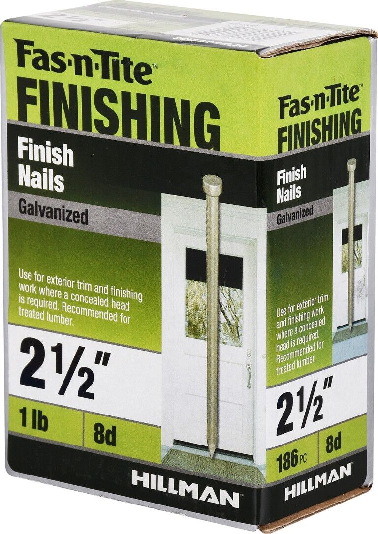 Hillman Fas-N-Tite Hot Dipped Galvanized Finish Nails, 2 1/2-In, 1-Lb