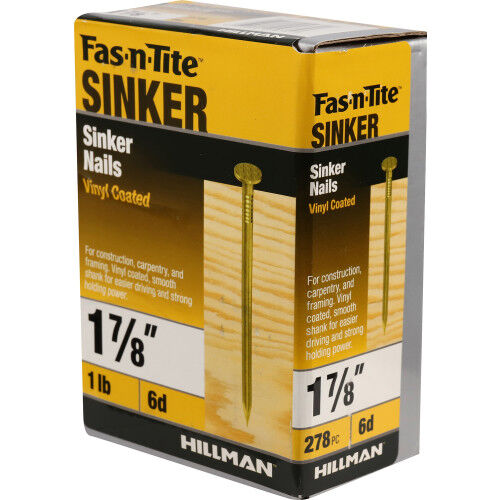 Hillman Fas-N-Tite Sinker Nails Vinyl Coated, 1-7/8-In, 1-Lb Box