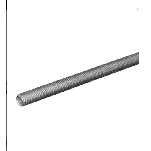 Hillman SteelWorks Zinc Plated Coarse Threaded Rod, 5/8-In X 36-In