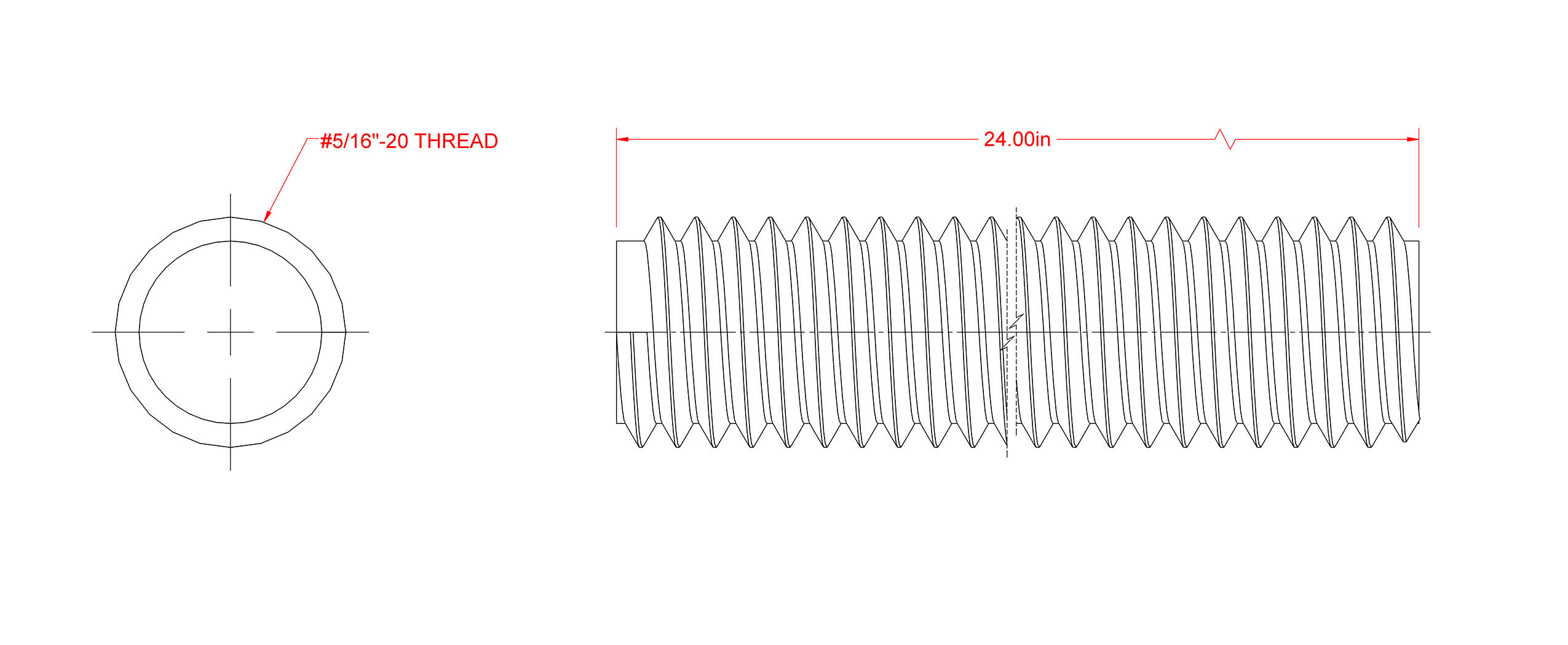 Hillman SteelWorks Coarse Threaded Rod Zinc-Plated, 5-16-In-18 x 2-Ft