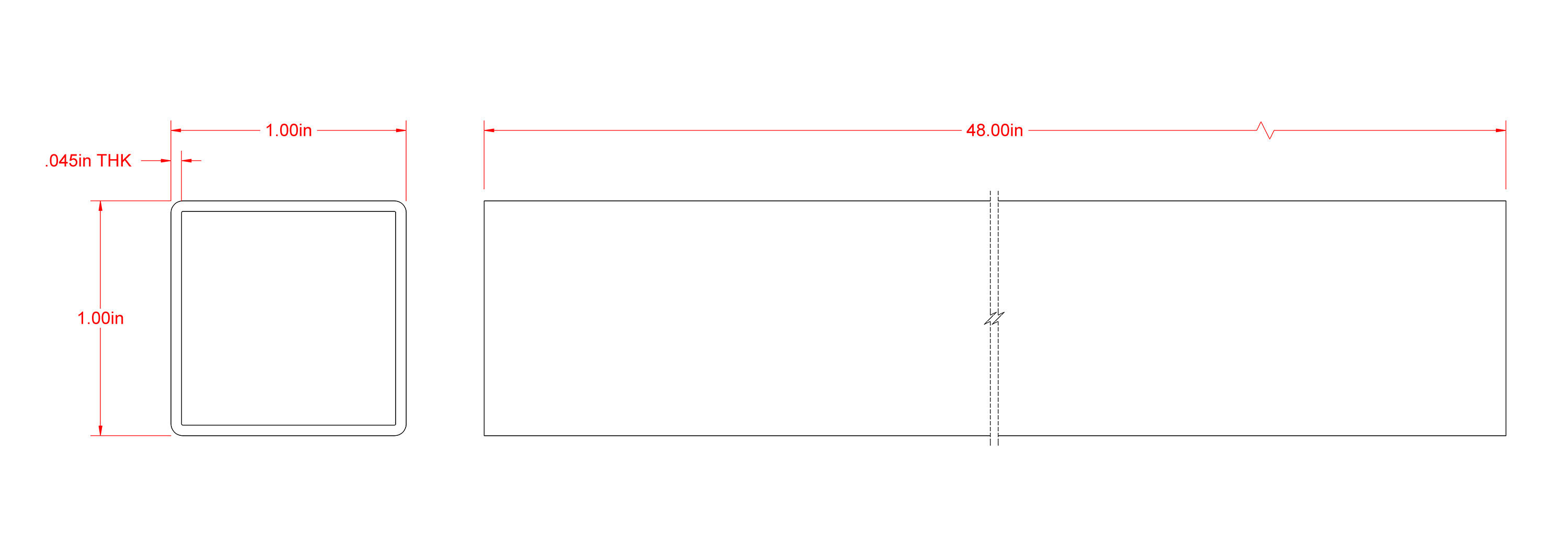 Hillman SteelWorks Weldable Hot-Rolled Steel Square Tube, 1-In x 4-Ft