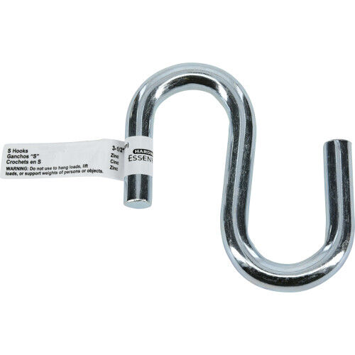Hillman Hardware Essentials Zinc S-Hook, 3-1/2 In, 5-Pk