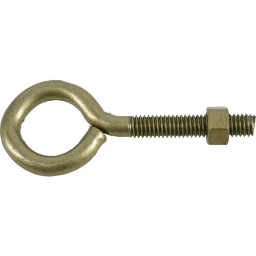 Hillman Durasteel Gold Flagged Eye Bolt With Nut , 3/8-In 16 X 4-In