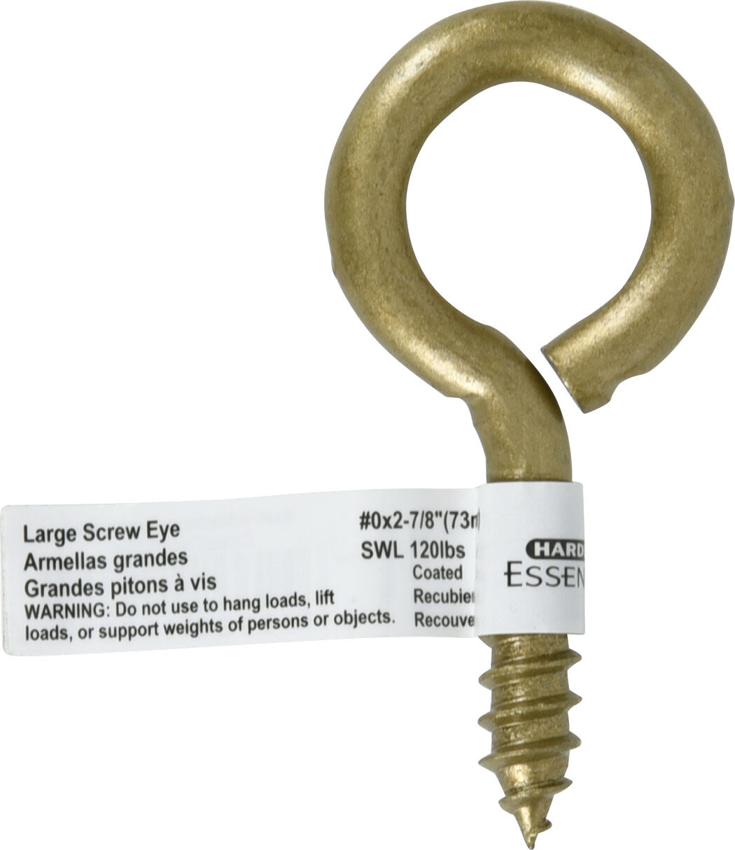 Hillman Durasteel Gold Screw Eye, 0.307 x 2 7/8-In