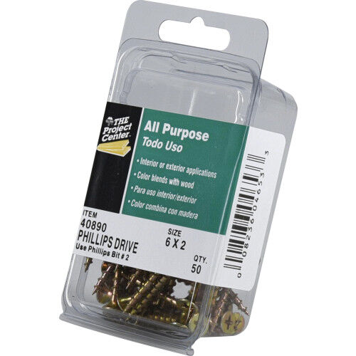 Hillman Bugle Head Phillips Interior Construction Wood Screws, #6 X 2-In, 50-Pc