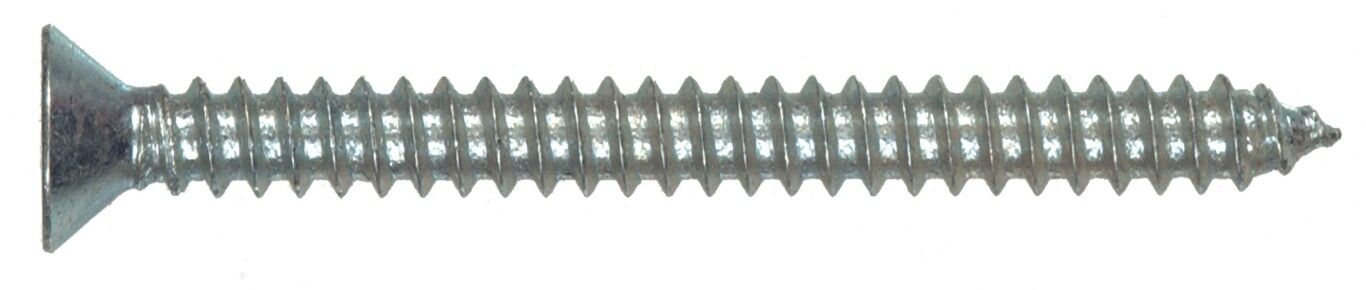 Hillman Zinc Flat Head Phillips Sheet Metal Screw, #10 x 3/4-In