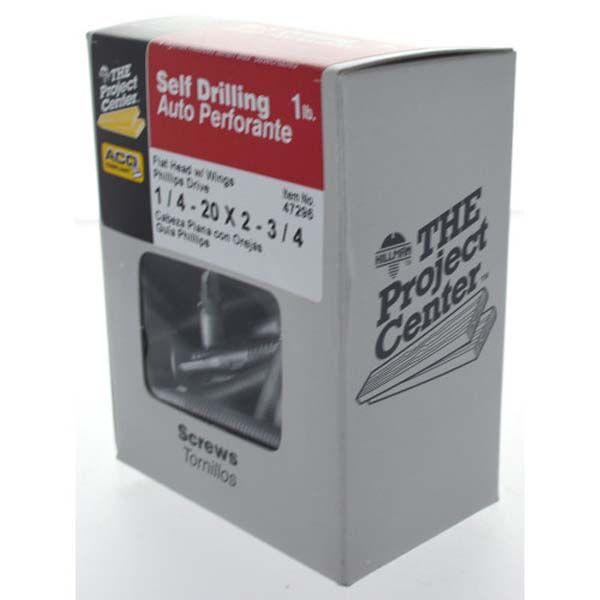 Hillman XL 1000 Hour Flat Head Phillips Screws W/ Wings - 1/4" X 2-3/4 in