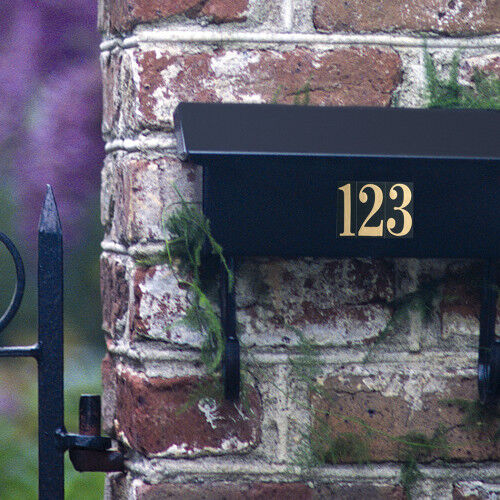 Hillman Adhesive House Black and Gold Number Pack, 2-In