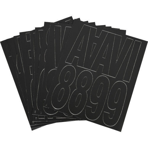 Hillman Black Adhesive Letter & Number Pack, 3-In