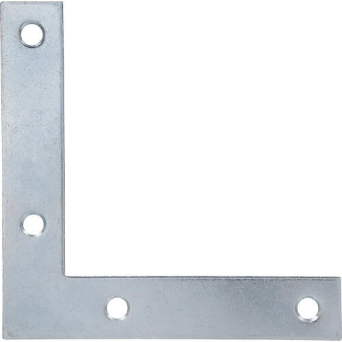 Hillman Hardware Essentials Flat Corner Iron Zinc, 4-In x 3/4-In, 4-Pk