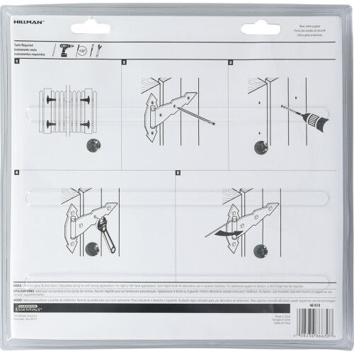 Hillman Hardware Essentials Ornamental Spring Black T-Hinge, 8-In, 2-Pk