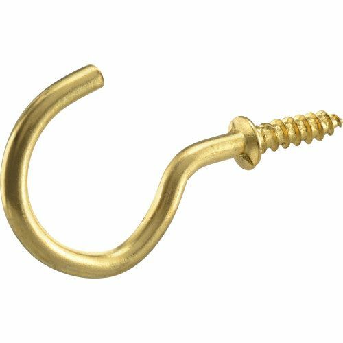 Hillman Hardware Essentials Cup Hook Brass - 3/4 in