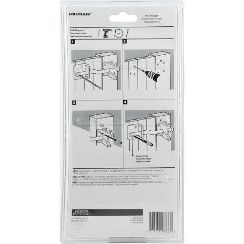 Hillman Hardware Essentials Heavy Duty Gate Latch Black