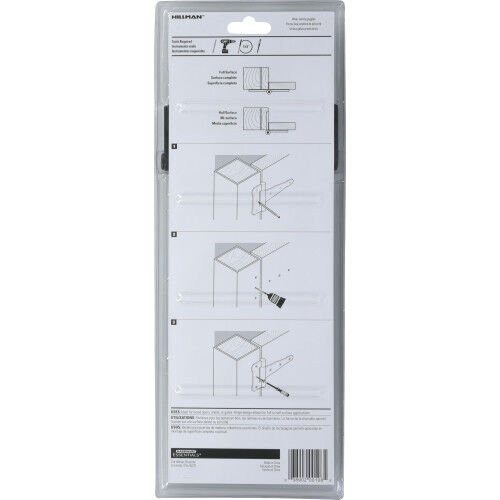 Hillman Hardwear Essentials Ornamental Reversible Black T-Hinge, 8-In