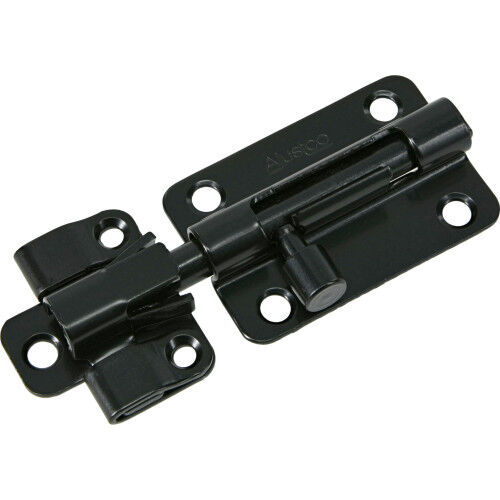 Hillman AjustLock Black Barrel Bolt, 3-In