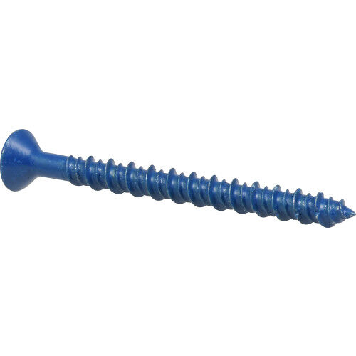 Hillman Blue Flat Head Phillips Tapper Concrete Screw Anchors, 1/4-In X 1 1/4-In, 25-Pc