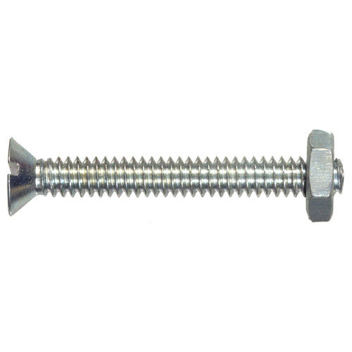 Hillman Stove Bolt Flat Head Phillips with Nut, #8-32 x 1-1/4-In, 10-Pk