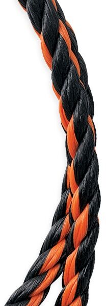 Koch Industries Black/Orange Twisted Polypropylene Rope, 1/2-In (Sold By The Foot)