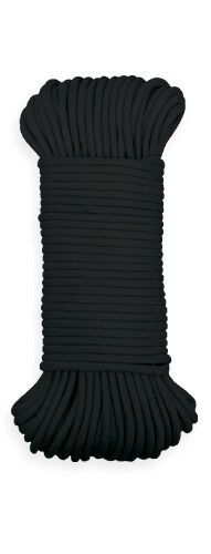 Koch Industries Black 550 Paracord, 5/32-In x 100-Ft