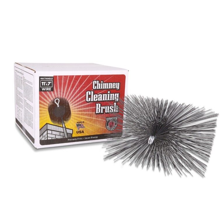 Meeco's Red Devil Chimney Rectangular Cleaning Wire Brush, 12-In X 8-In