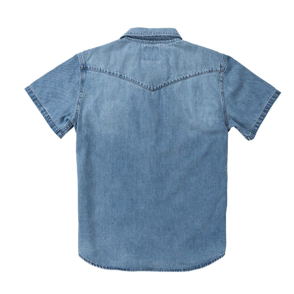 Sendero Provisions Co. Men's The Wyatt Pearl Snap Short Sleeve Denim Shirt