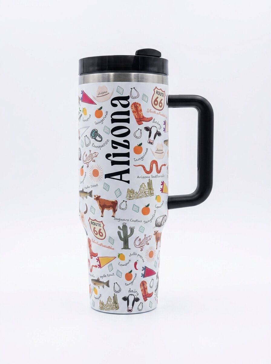 Sip Happy Cream Arizona Icon Tumbler, 40 oz.