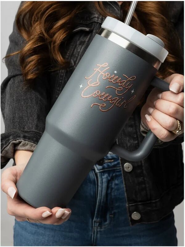 The Care Collective Black Howdy Cowgirl Tumbler, 40-Oz