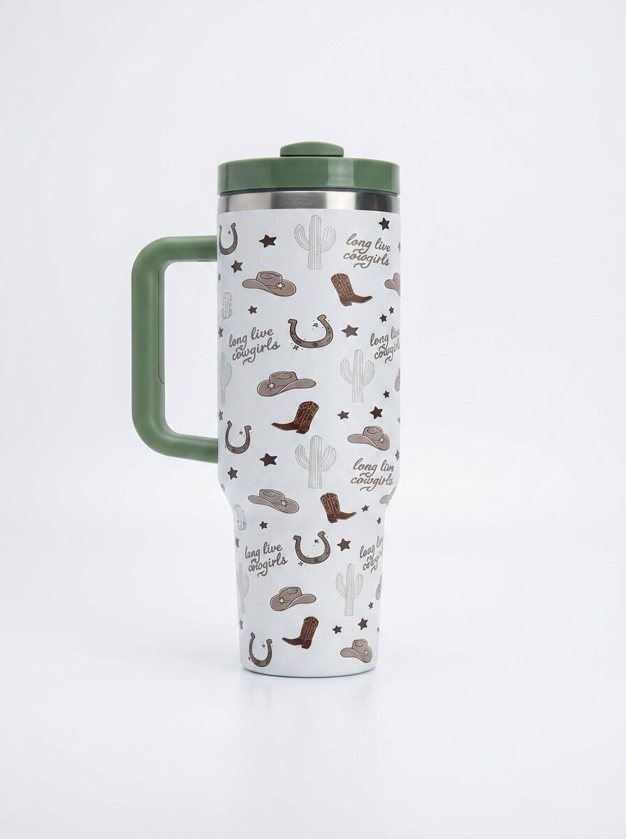 Sip Happy Boho Green Rodeo Nights Tumbler, 40 oz.