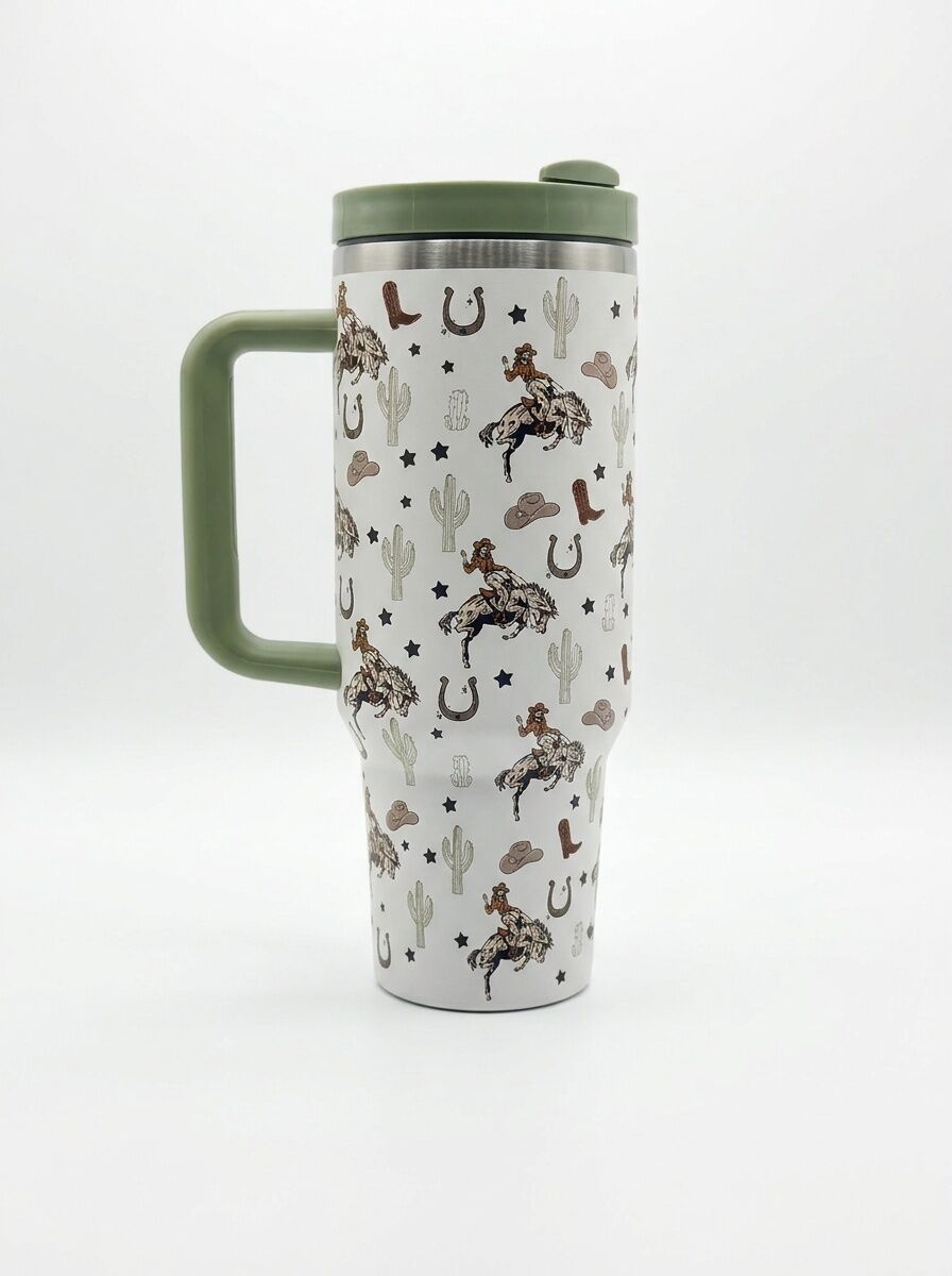 Sip Happy Boho Green Stampede Tumbler, 40 oz.