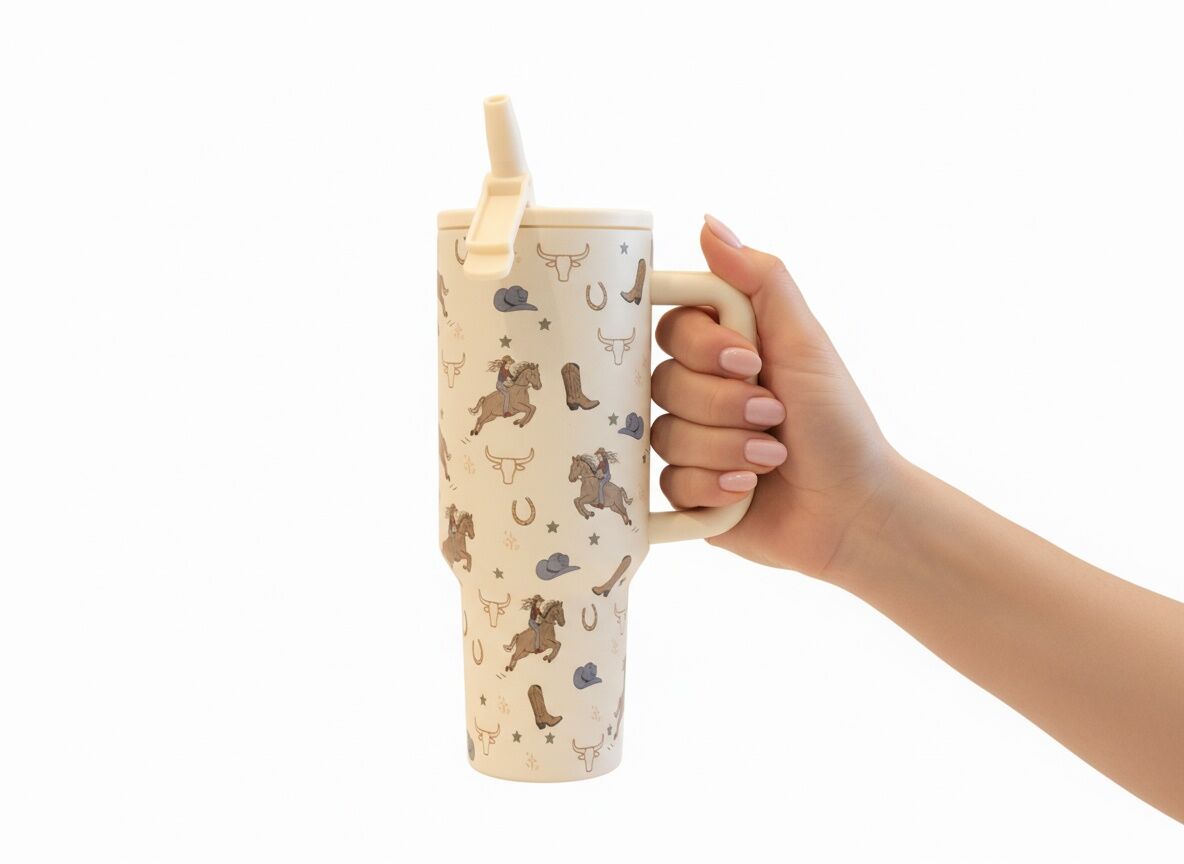 Sip Happy American Cowgirl Flip Straw Tumbler, 40 oz.