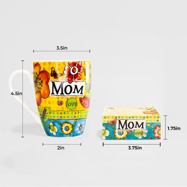 Divinity Boutique "Mom" Mug and Notepad Gift Set, 12-Oz, 3.75 X 1.5-In