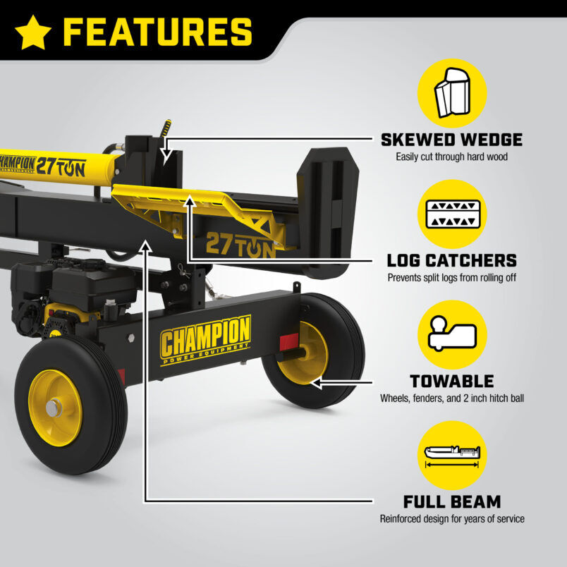 Champion Power Equipment Towable 27-Ton Log Splitter