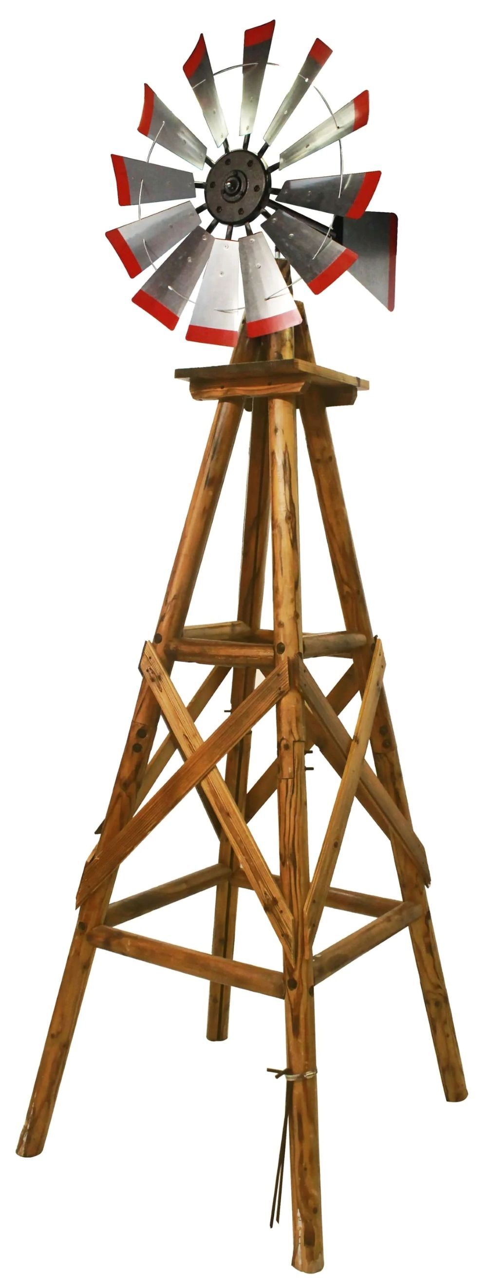 Leigh Country Char-Log Red-Tipped Windmill, 10-Ft