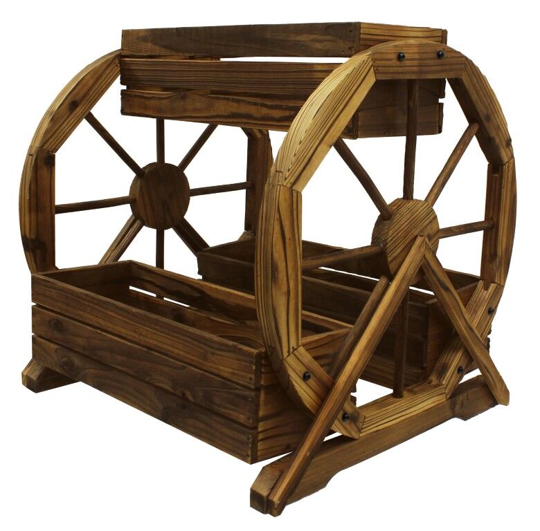 Leigh Country 3-Tier Wagon Wheel Planter
