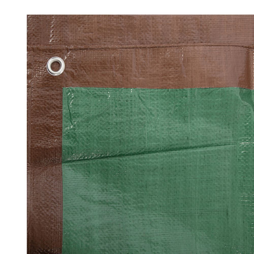Erickson Mid Grade Reversable Brown/Green Poly Tarp, 12-Ft x 20-Ft
