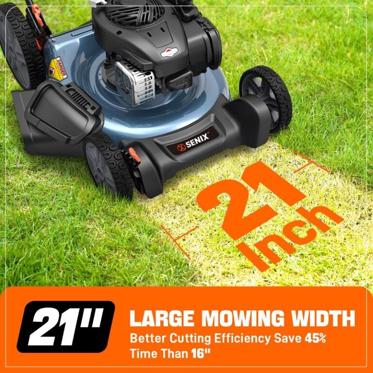 SENIX 21-In 125cc 4-Cycle Briggs & Stratton Engine Gas Push Lawn Mower