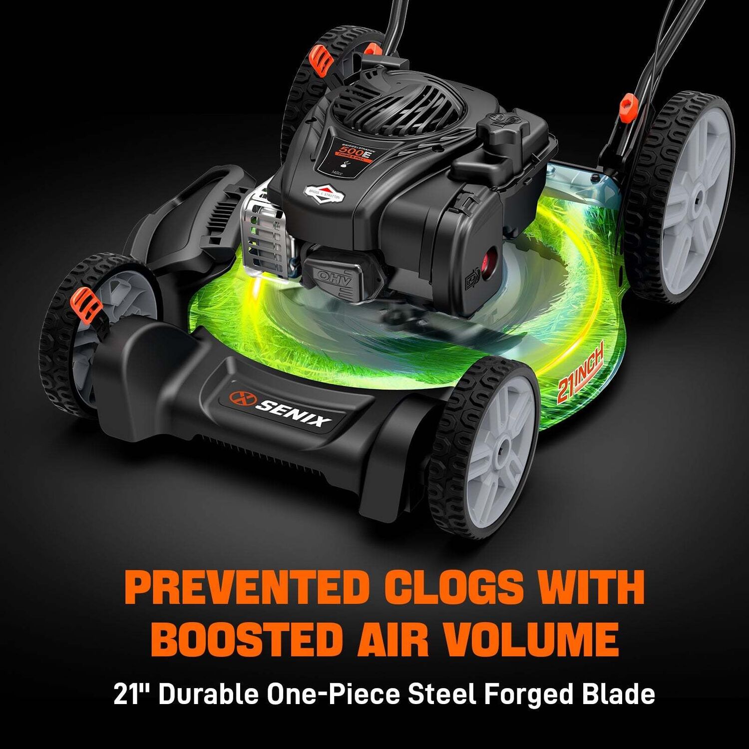 SENIX 21-In 125cc 4-Cycle Briggs & Stratton Engine Gas Push Lawn Mower