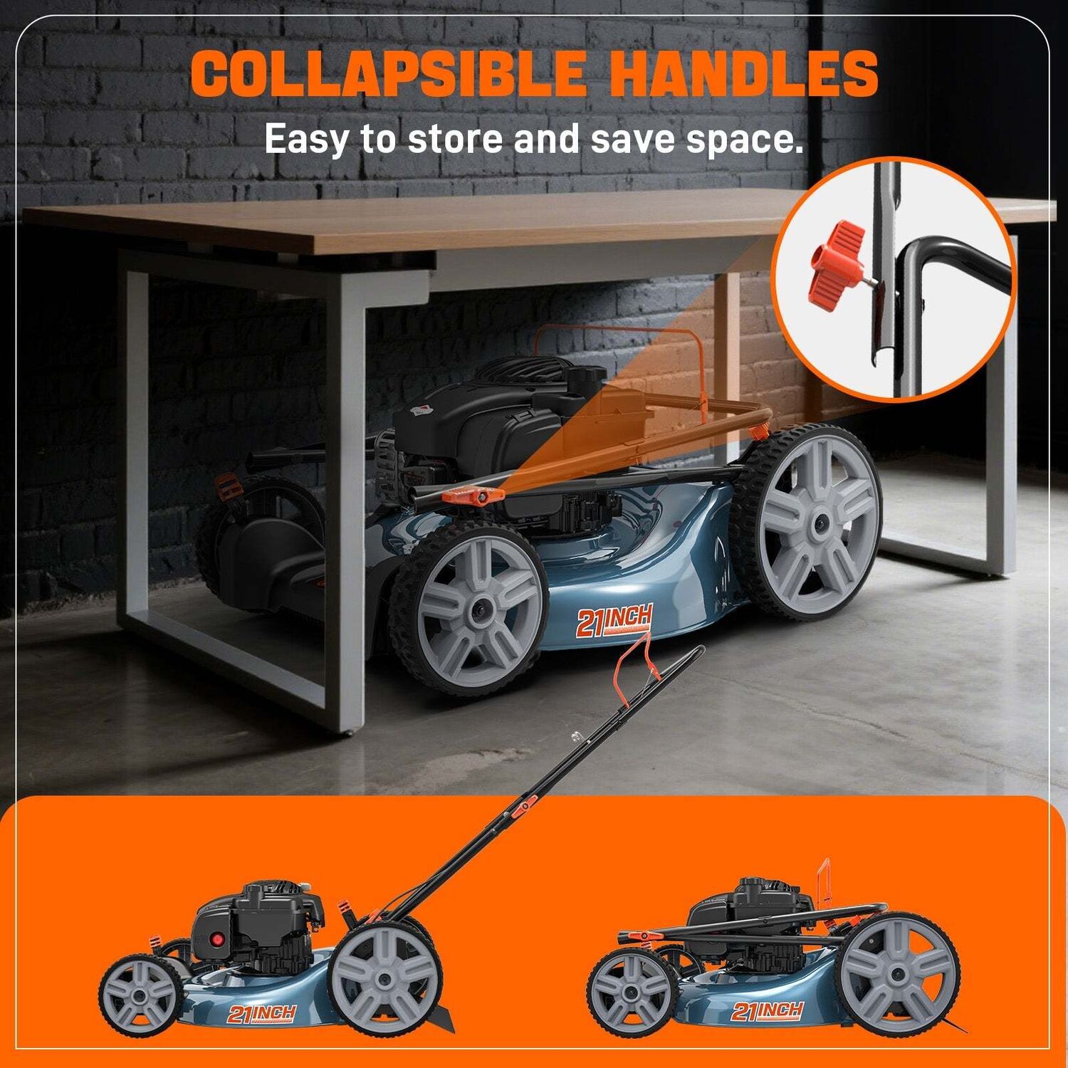 SENIX 21-In 125cc 4-Cycle Briggs & Stratton Engine Gas Push Lawn Mower