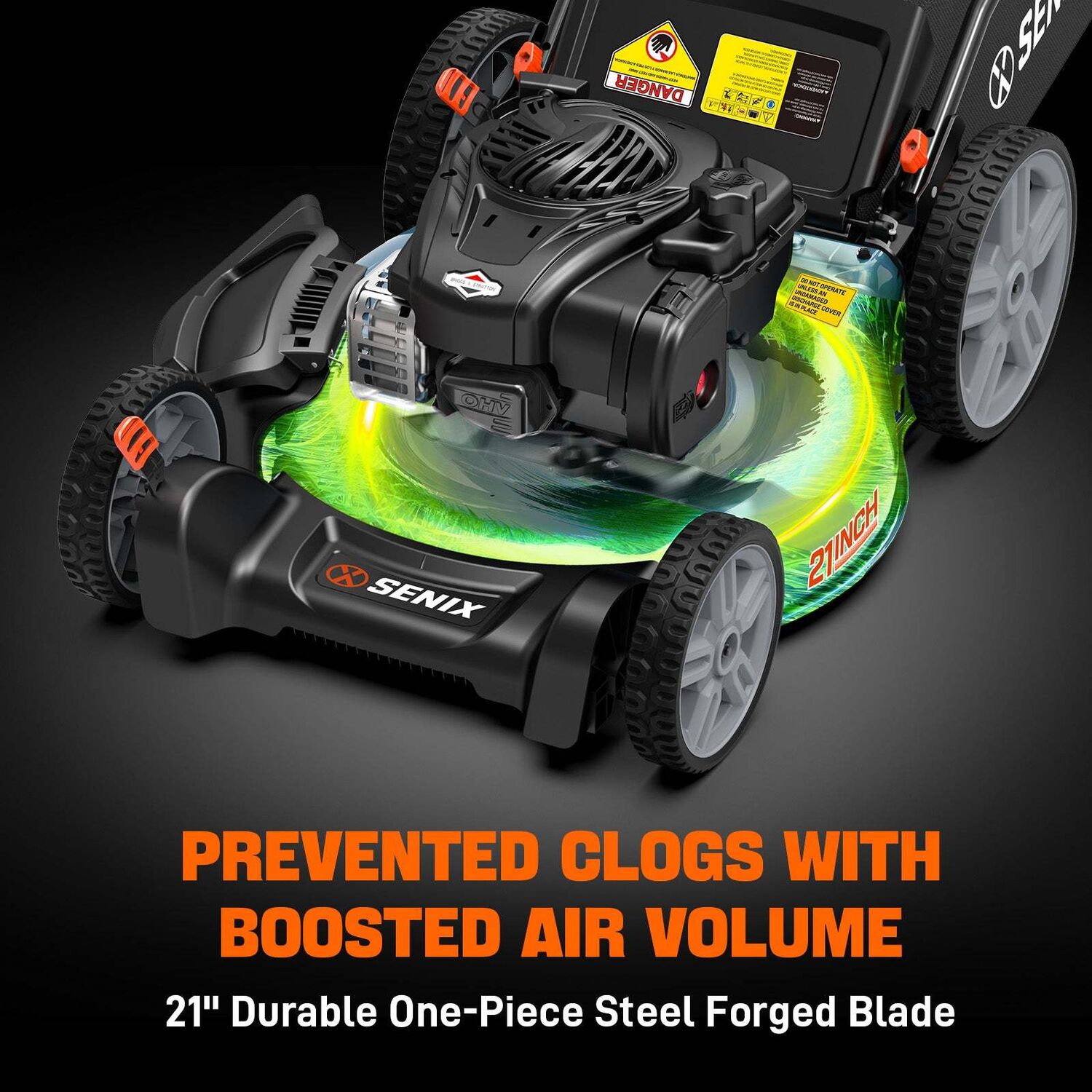 SENIX 21-In 140cc 4-Cycle Briggs & Stratton Engine Gas Push Lawn Mower