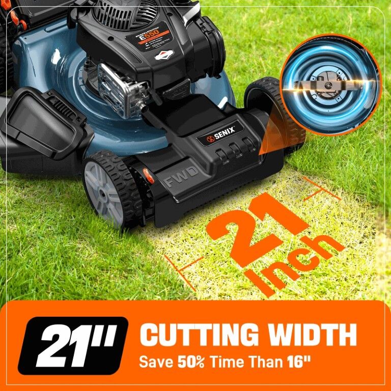 SENIX 21-In 140cc 4-Cycle Briggs & Stratton Gas Self-Propelled Lawn Mower