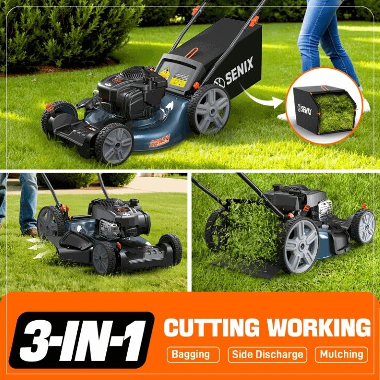 SENIX 21-In 140cc 4-Cycle Briggs & Stratton Gas Self-Propelled Lawn Mower