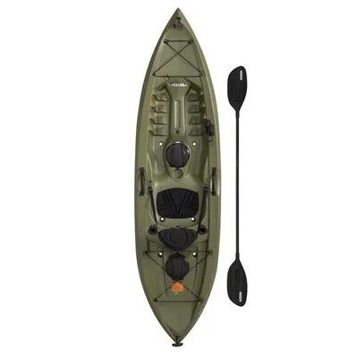 Lifetime Tioga Angler 100 Fishing Kayak with Paddle, 10-Ft