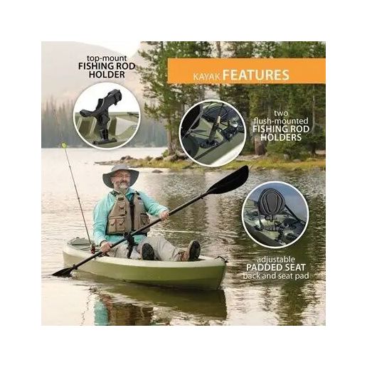 Lifetime Tamarack Angler 100 Fishing Kayak Volcano Fusion (Not Pictured)