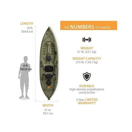 Lifetime Tamarack Angler 100 Fishing Kayak Volcano Fusion (Not Pictured)