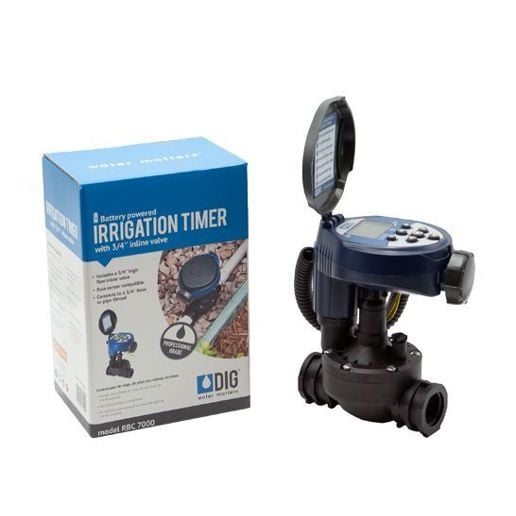 Dig Portable Timer Valve DIG RBC 7000 Single Station Battery Operated Timer with 3/4-In Inline Valve