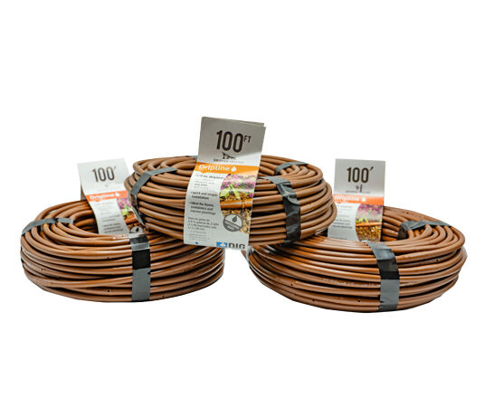 DIG Brown Microline 9-In Spaced Dripline, 25 PSI, 1/4-In x 100-Ft